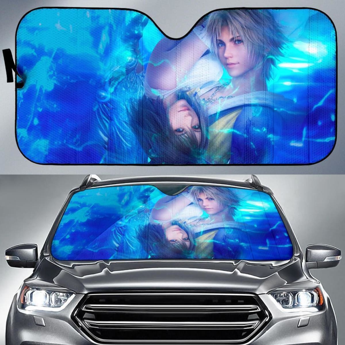 Yuna & Tidus Final Fantasy X Auto Sun Shade Nh06 Universal Fit 111204