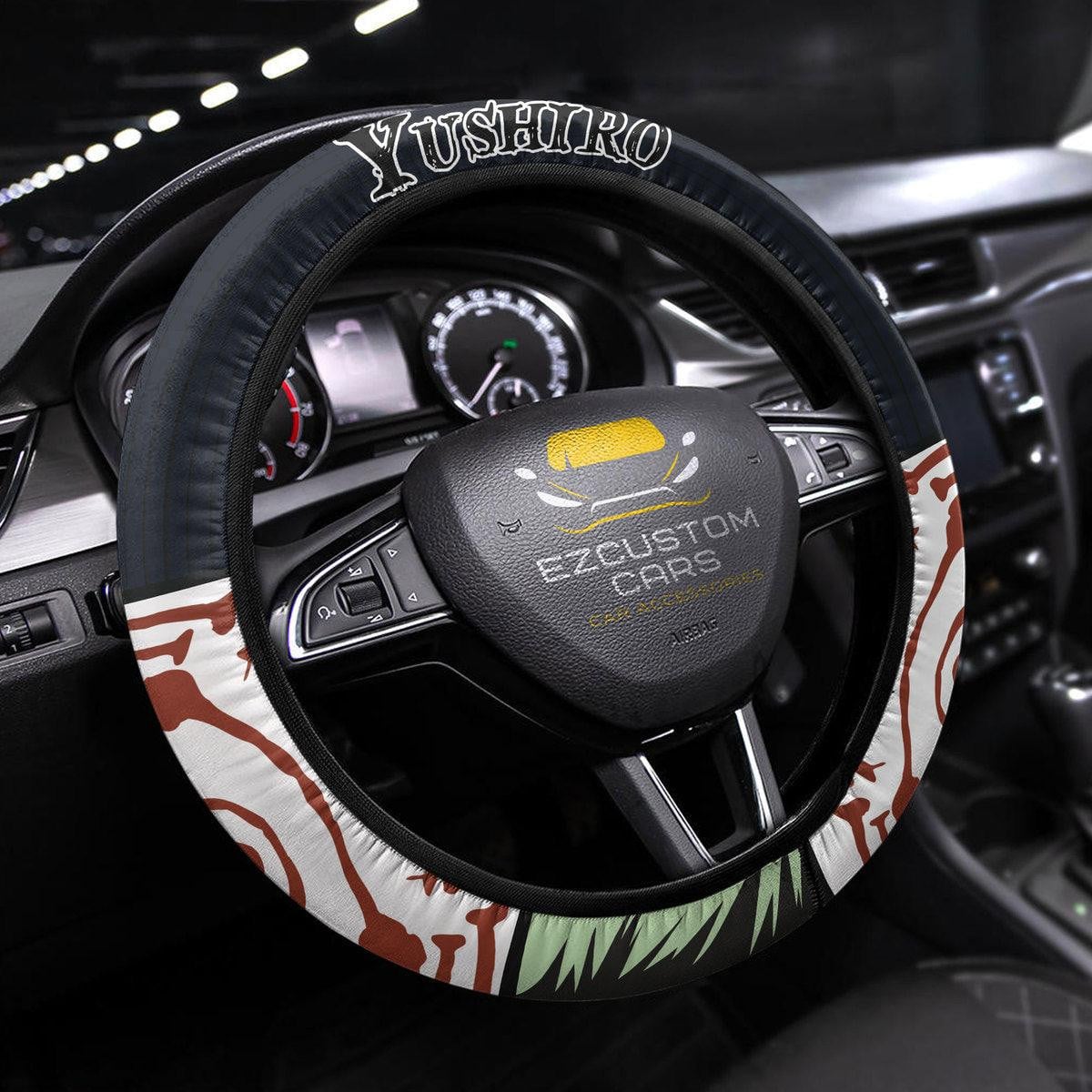 Yushiro Anime Steering Wheel Cover Custom Anime Demon Slayer Car Accessories