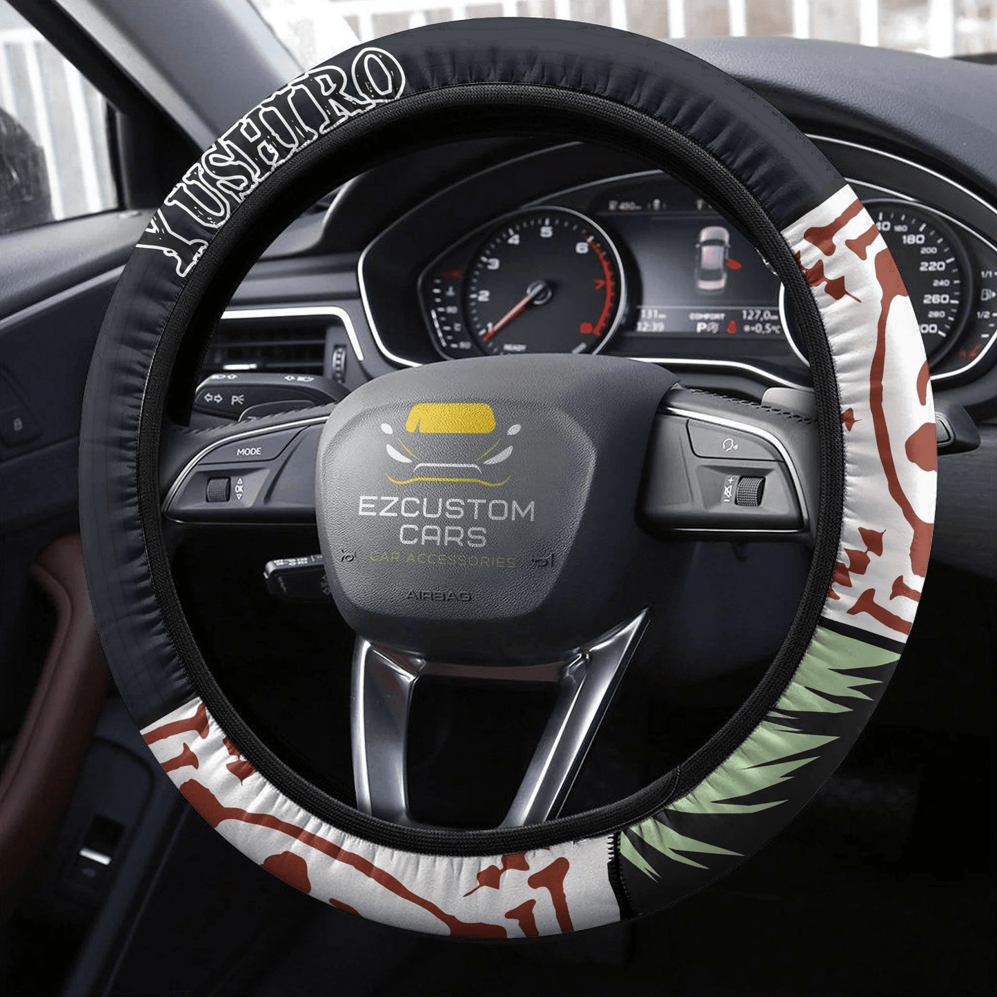 Yushiro Anime Steering Wheel Cover Custom Anime Demon Slayer Car Accessories