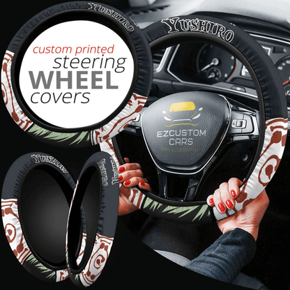 Yushiro Anime Steering Wheel Cover Custom Anime Demon Slayer Car Accessories