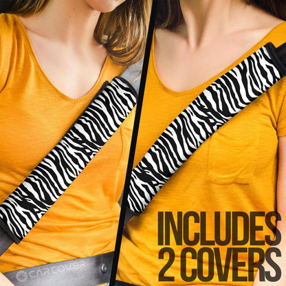 Zebra Seat Belt Covers Custom Animal Skin Printed Car Interior Accessories