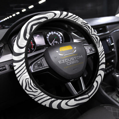 Zebra Skin Anime Steering Wheel Cover Custom Animal Car Accessories