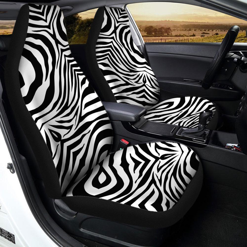 Zebra Skin Car Seat Covers Custom Printed Car Accessories