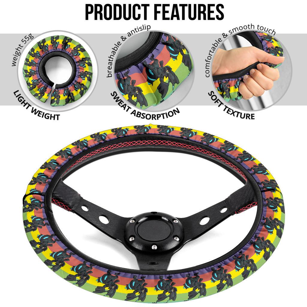 Zekrom Anime Custom Car Steering Wheel Cover