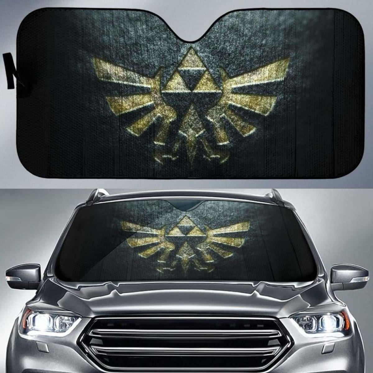 Zelda Logo in black theme car auto sunshades 918b Universal Fit