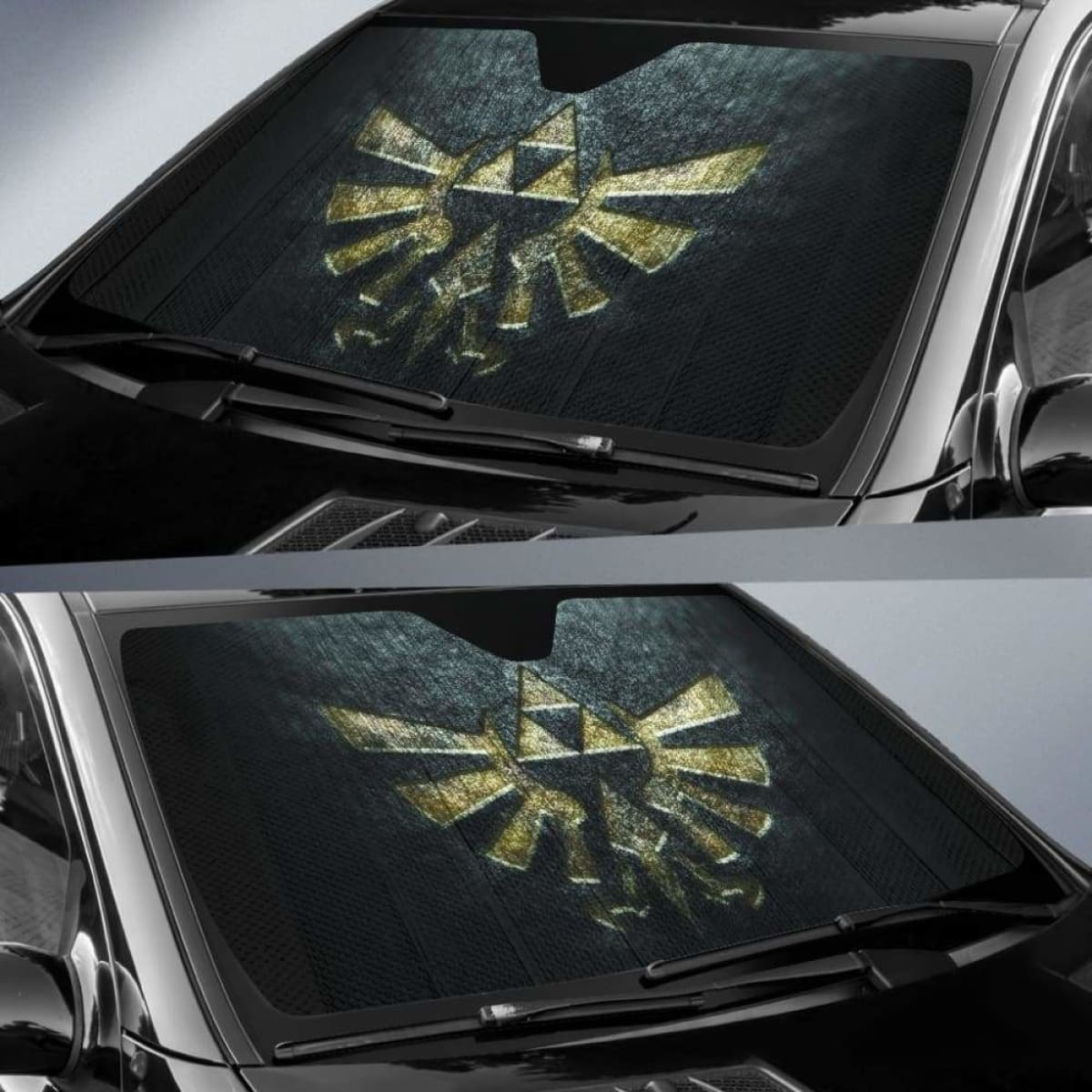 Zelda Logo in black theme car auto sunshades 918b Universal Fit