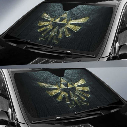 Zelda Logo in black theme car auto sunshades 918b Universal Fit