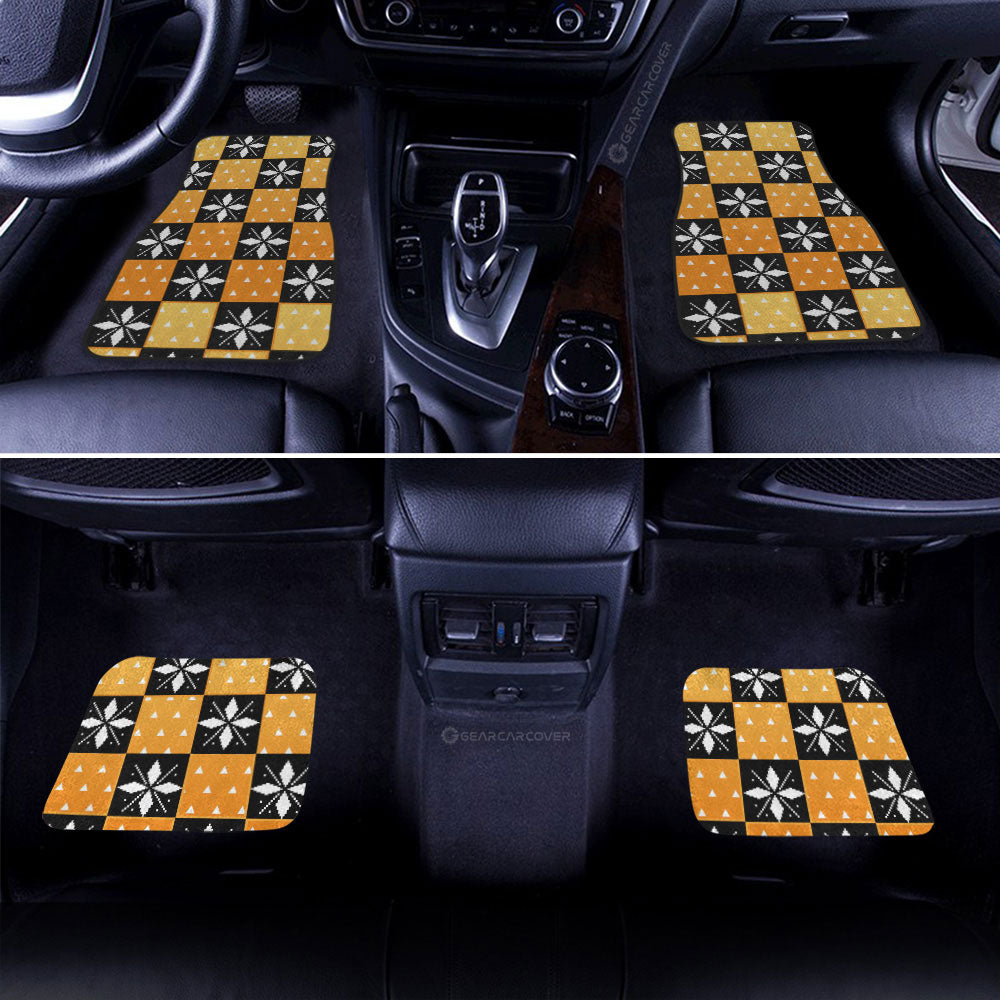Zenitsu Agatsuma Car Floor Mats Custom Anime Car Accessories