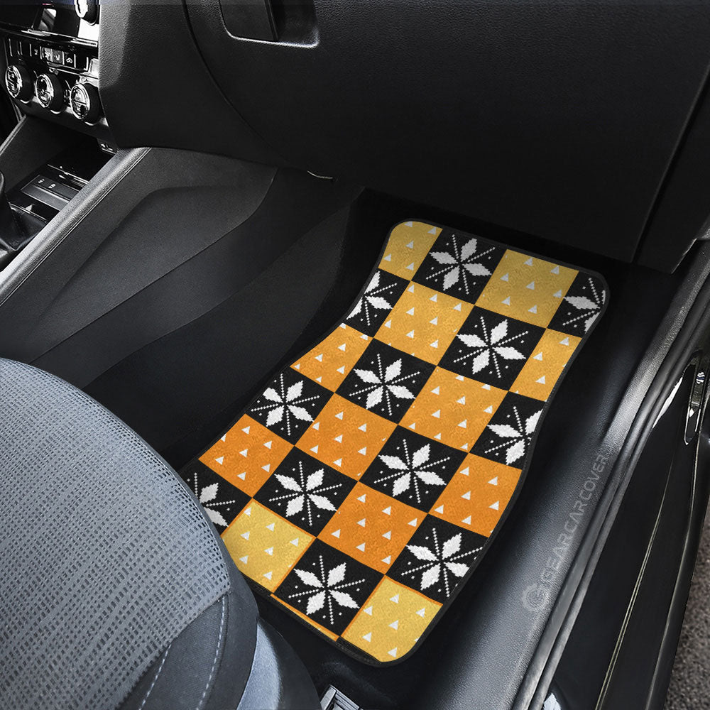 Zenitsu Agatsuma Car Floor Mats Custom Anime Car Accessories