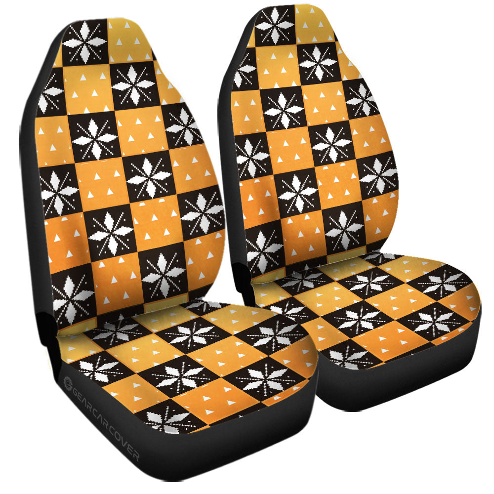 Zenitsu Agatsuma Car Seat Covers Custom Anime Car Accessories