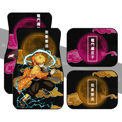 Zenitsu And Nezuko Car Floor Mats Custom Anime Demon Slayer Car Accessories