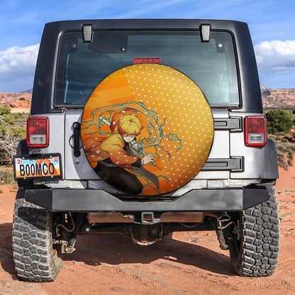 Zenitsu Demon Slayer Anime Car Spare Tire Cover