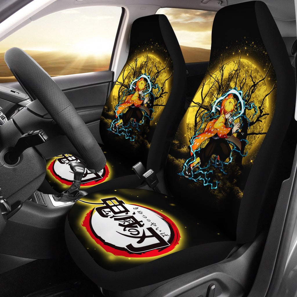 Zenitsu Demon Slayer Moonlight Car Seat Covers