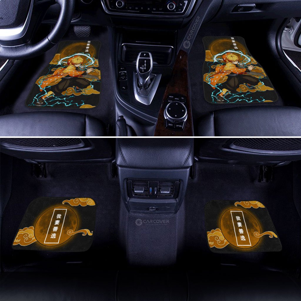 Zenitsu Thunder Breathing Car Floor Mats Custom Anime Demon Slayer Car Accessories