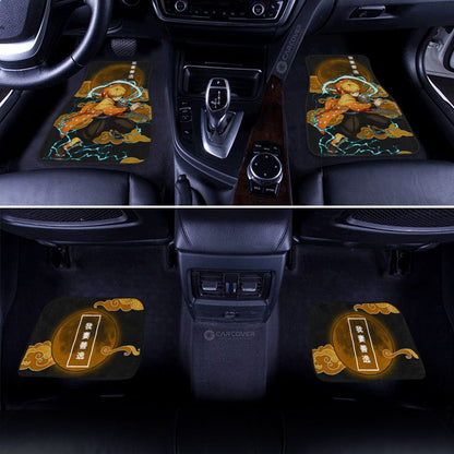 Zenitsu Thunder Breathing Car Floor Mats Custom Anime Demon Slayer Car Accessories
