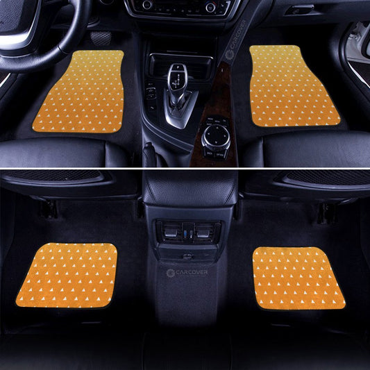 Zenitsu Uniform Car Mats Custom Demon Slayer Anime Car Accessories