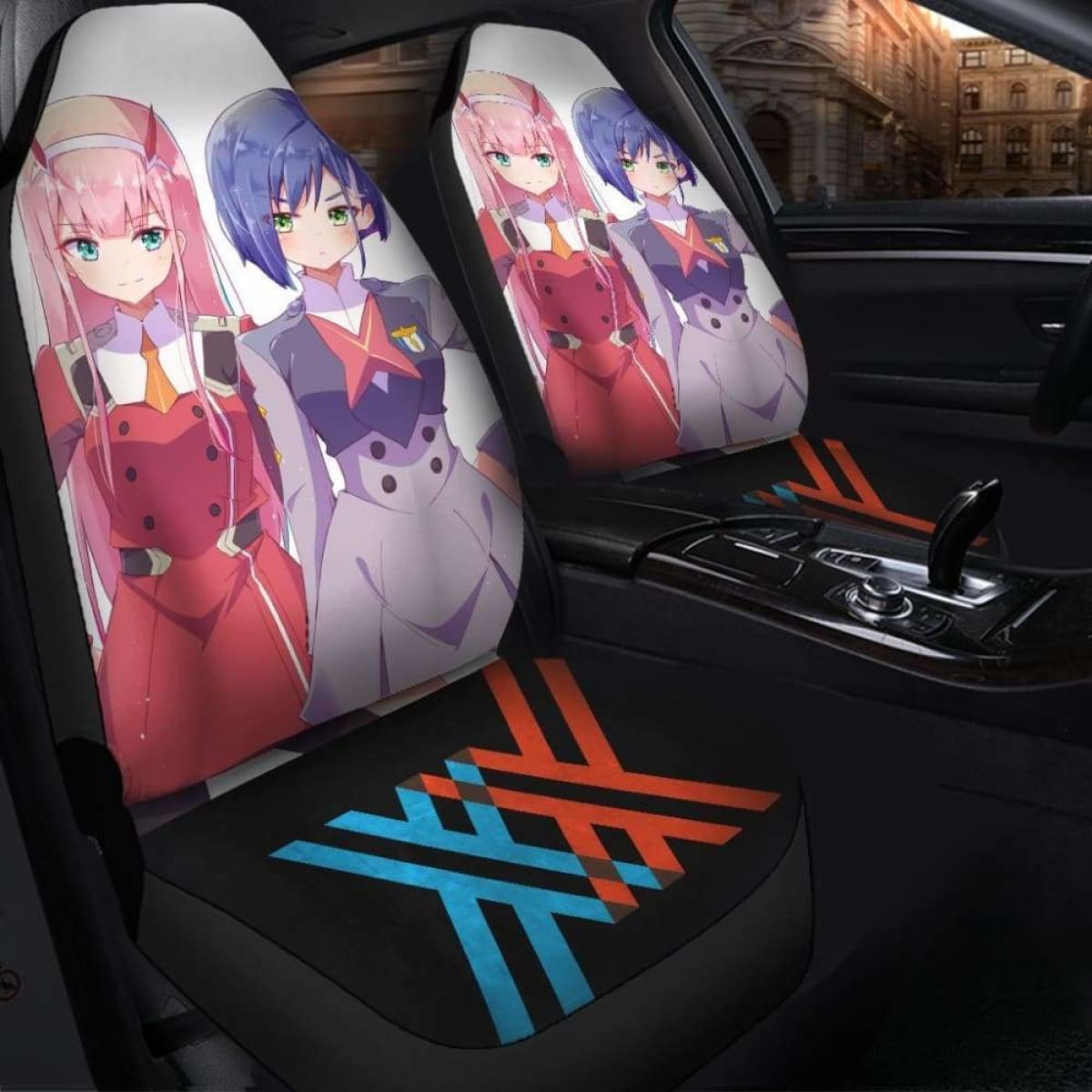 Zero Two And Ichigo Darling In The Franxx Seat Covers 101719 Universal Fit