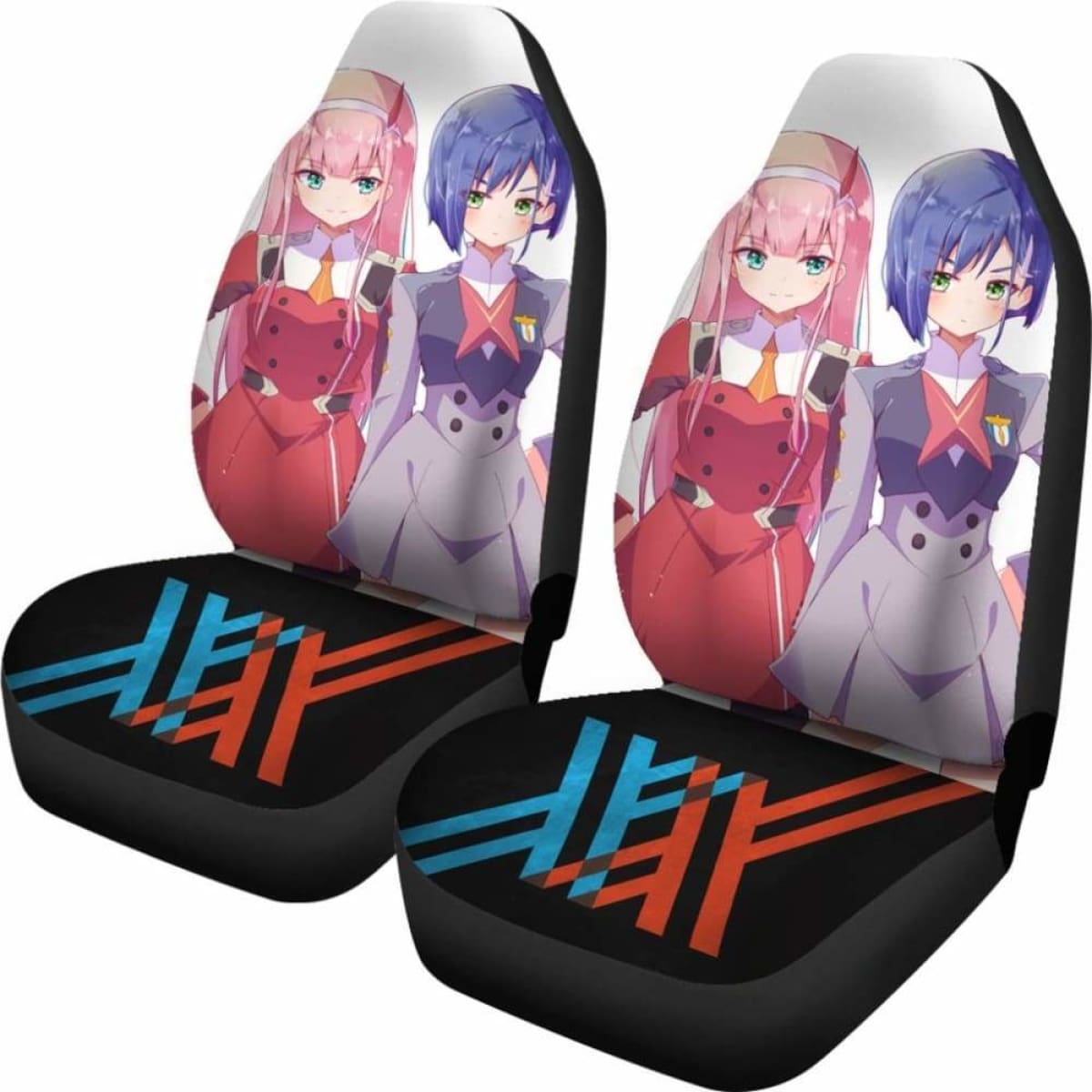 Zero Two And Ichigo Darling In The Franxx Seat Covers 101719 Universal Fit