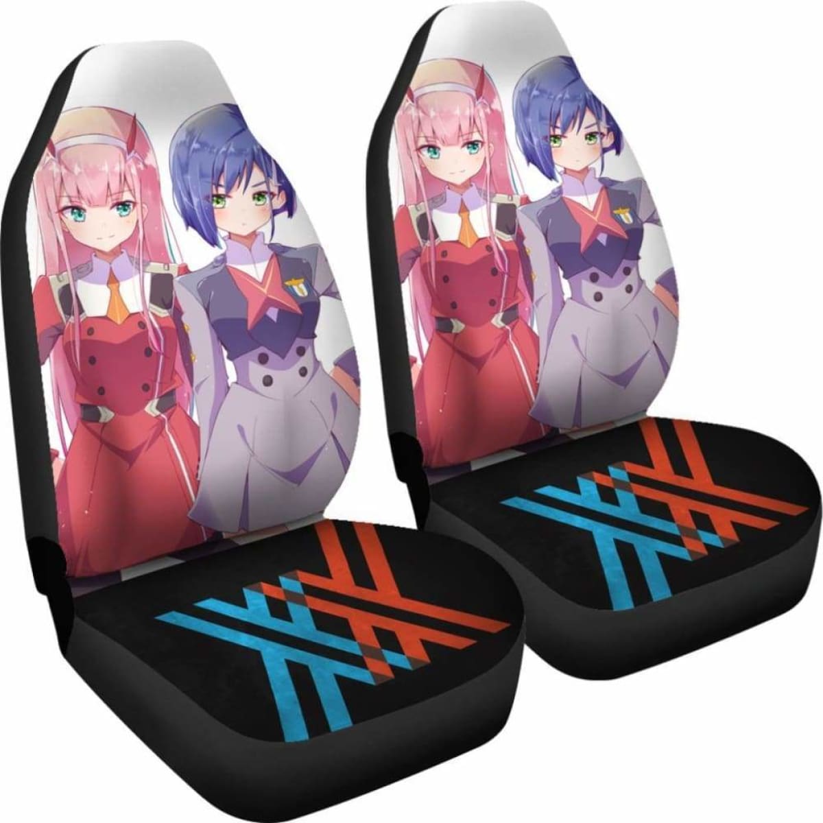 Zero Two And Ichigo Darling In The Franxx Seat Covers 101719 Universal Fit