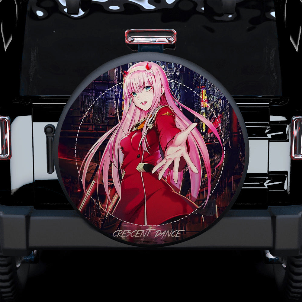 Zero Two Anime Girl Car Spare Tire Cover