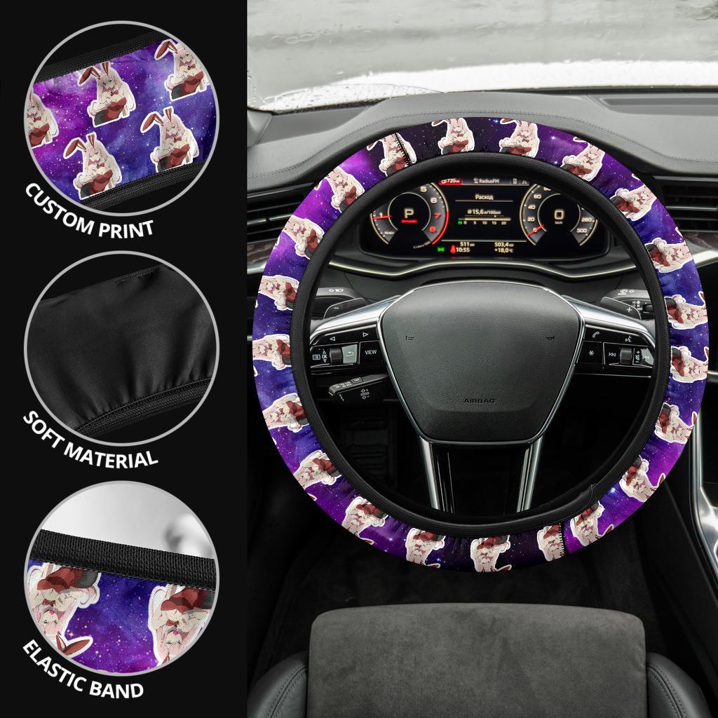 Zero Two Bunny Anime Custom Car Steering Wheel Cover