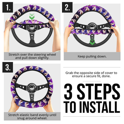 Zero Two Bunny Anime Custom Car Steering Wheel Cover
