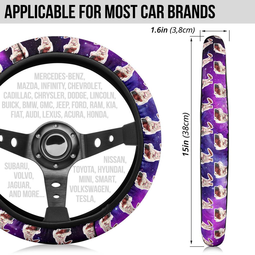 Zero Two Bunny Anime Custom Car Steering Wheel Cover