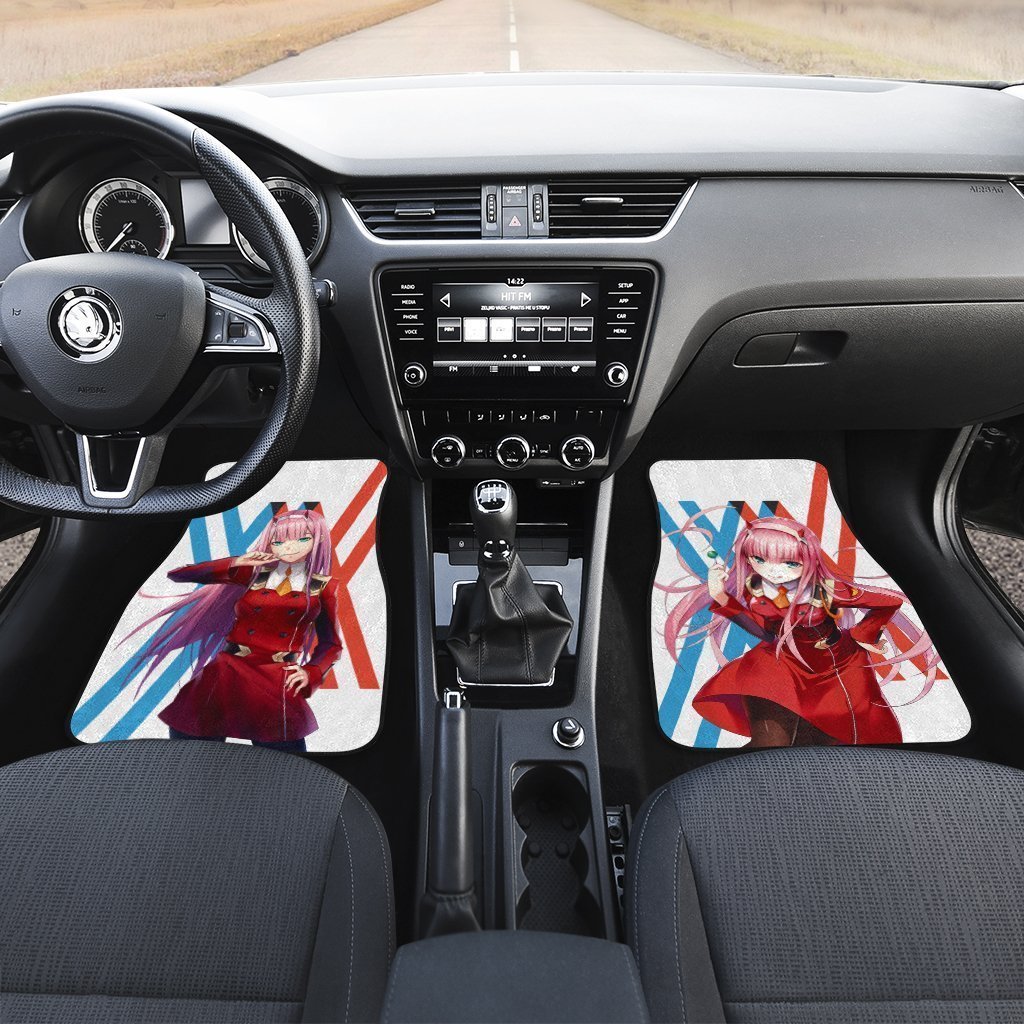 Zero Two Code 002 Car Floor Mats Custom Anime Darling In The Franxx Car Accessories