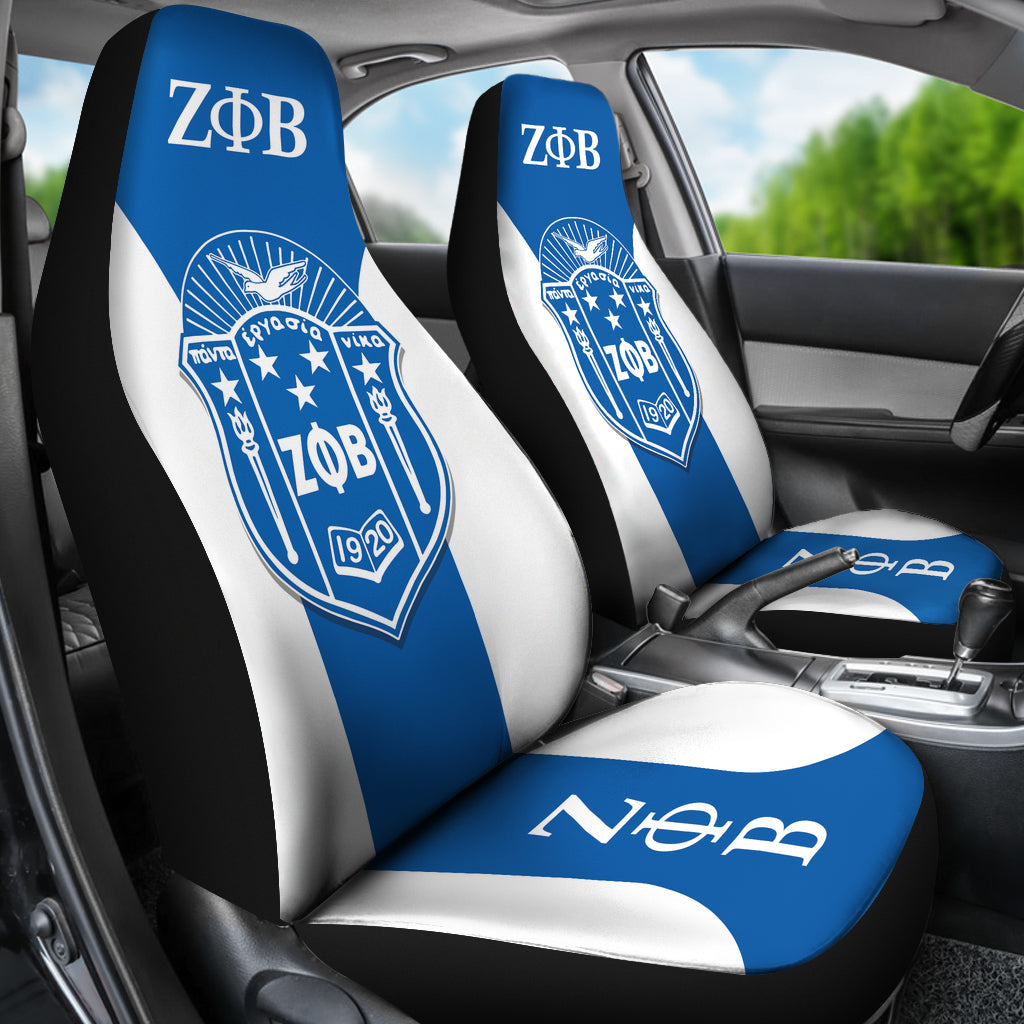 Zeta Phi Beta Sororities Car Seat Covers Custom For Fans Ci230207-04