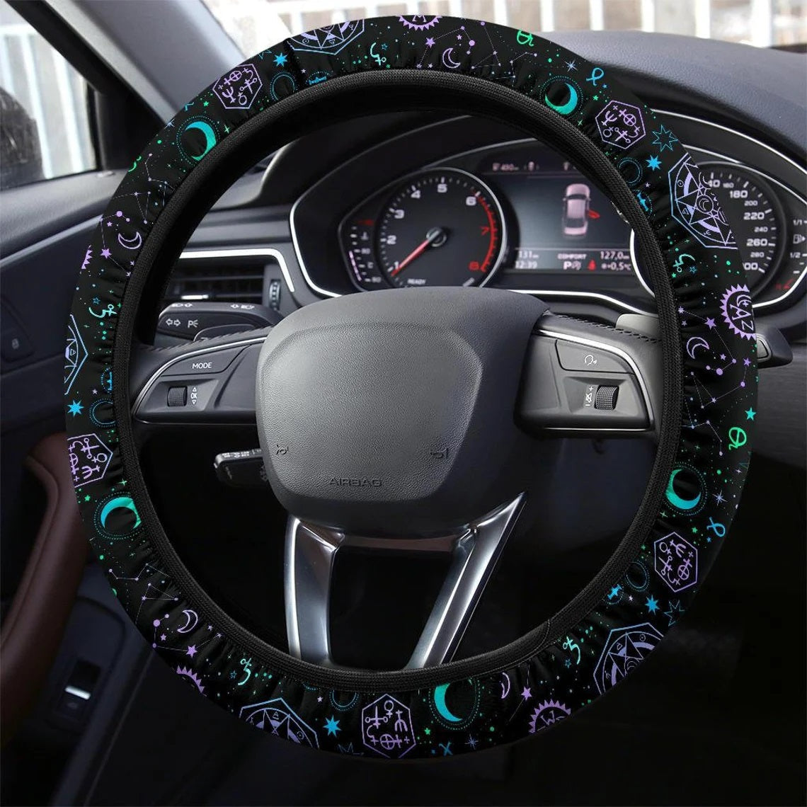 Zodiac Art Car Steering Wheel Cover