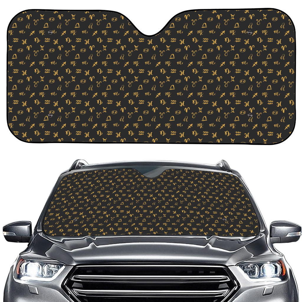 Zodiac Astrological Signs Pattern Print Car Windshield Sun Shade