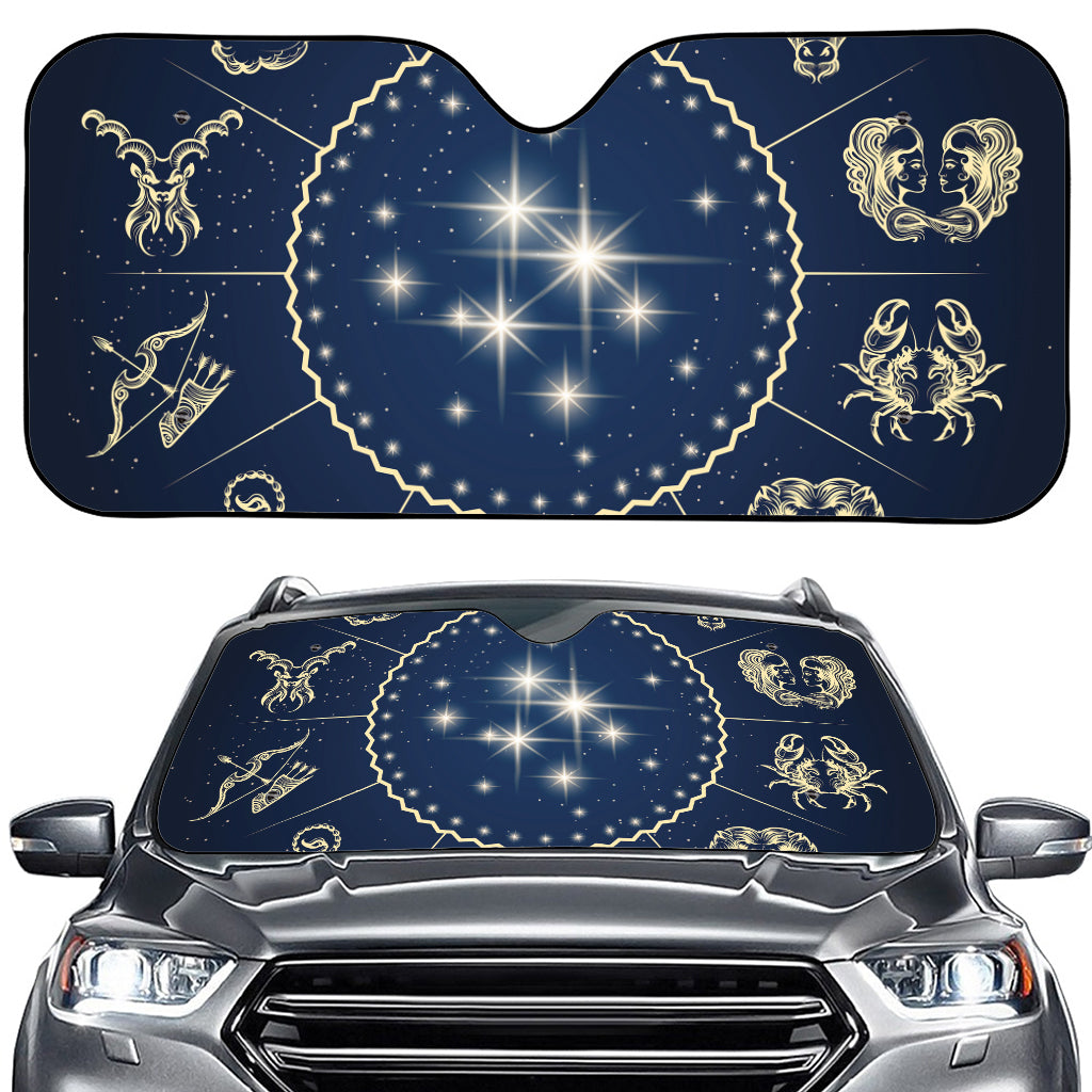 Zodiac Astrology Symbols Print Car Windshield Sun Shade