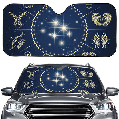 Zodiac Astrology Symbols Print Car Windshield Sun Shade
