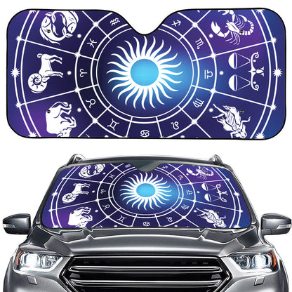 Zodiac Horoscopes Print Car Windshield Sun Shade