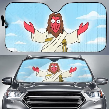 Zoidberg God Costume Futurama Auto Sun Shade Nh07 Universal Fit 111204
