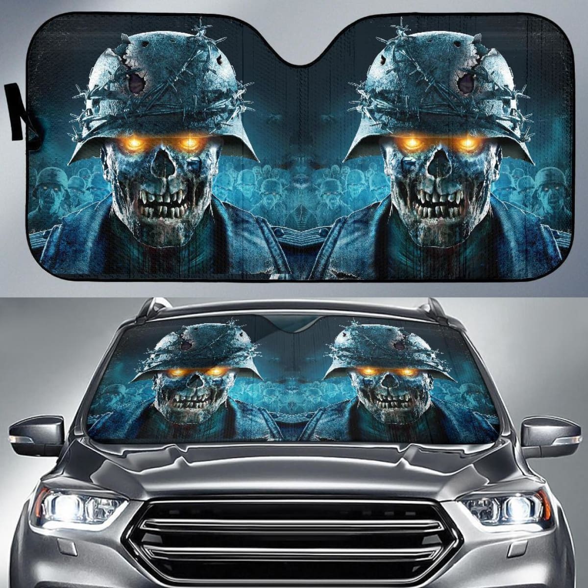 Zombie Army Video Game Auto Sun Shade Nh07 Universal Fit 111204