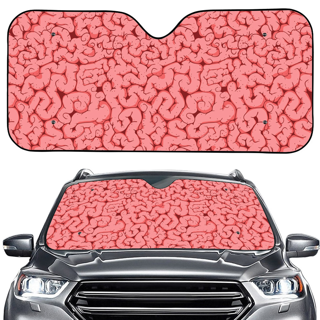 Zombie Brain Print Car Windshield Sun Shade