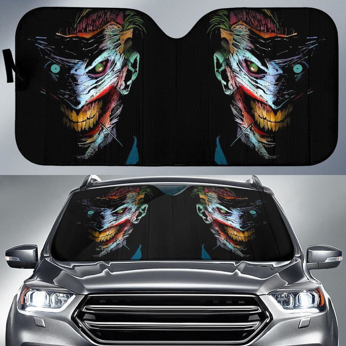 Zombie Joker Car Window Sun Shade For Fan Nh07 Universal Fit 111204