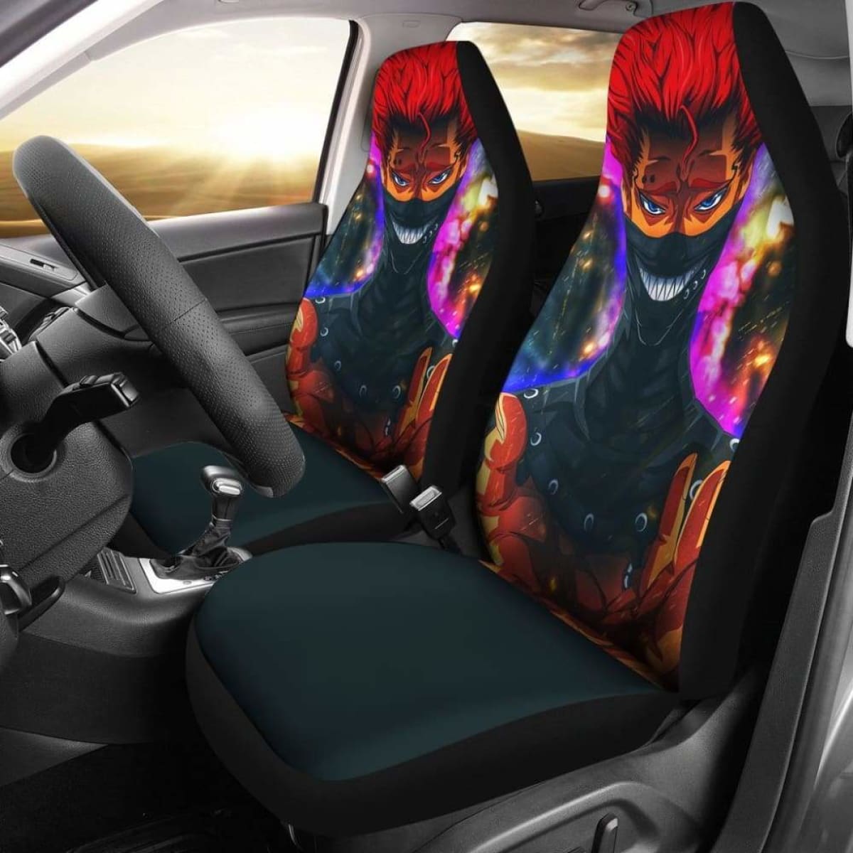 Zora Ideale Black Clover Seat Covers 101719 Universal Fit