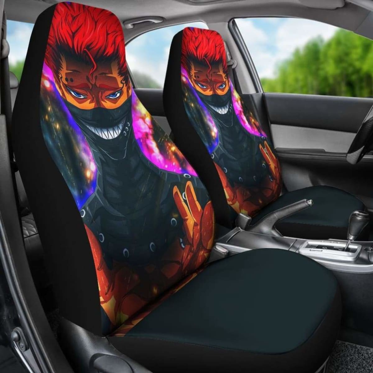 Zora Ideale Black Clover Seat Covers 101719 Universal Fit