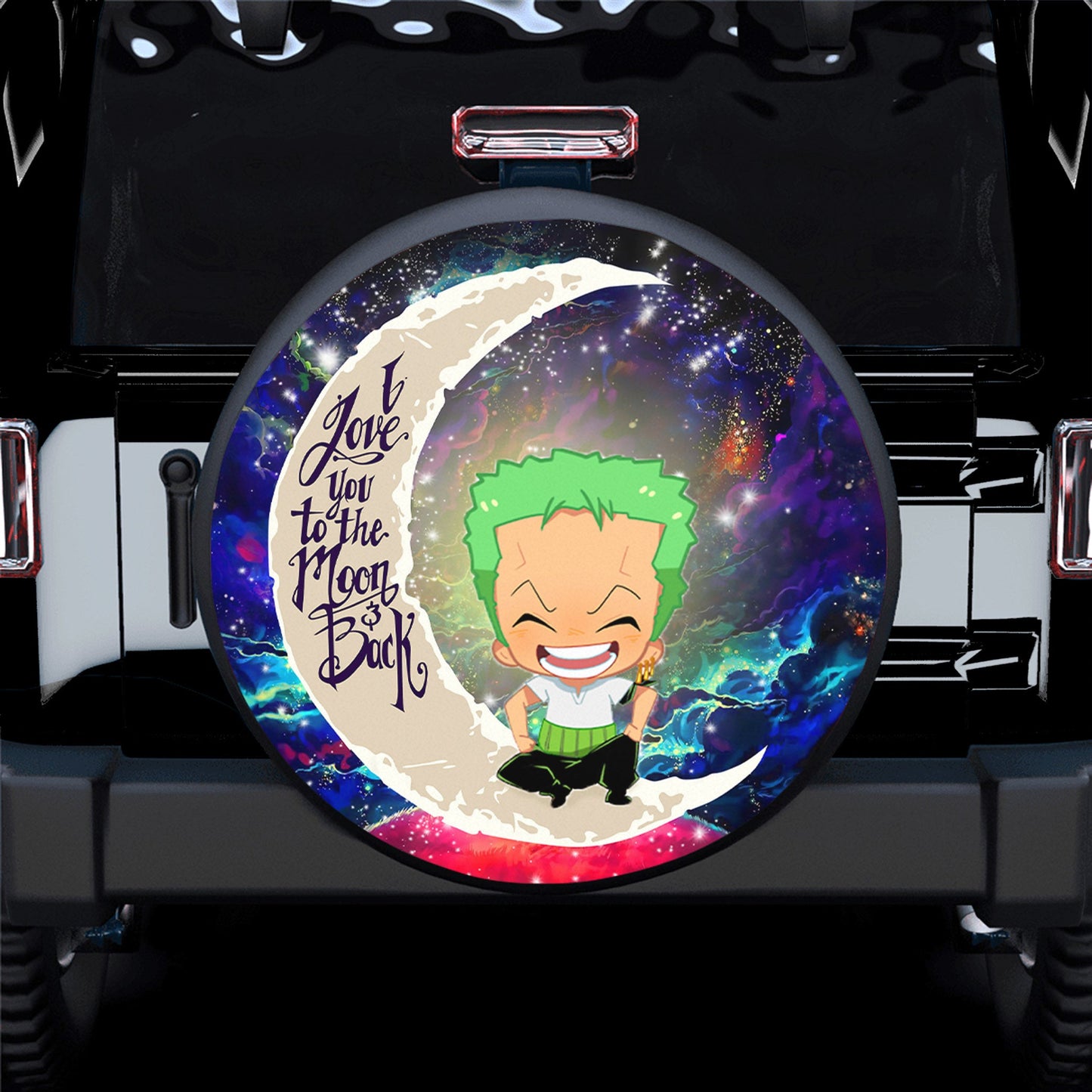 Zoro One Piece Love You To The Moon Galaxy Spare Tire Cover