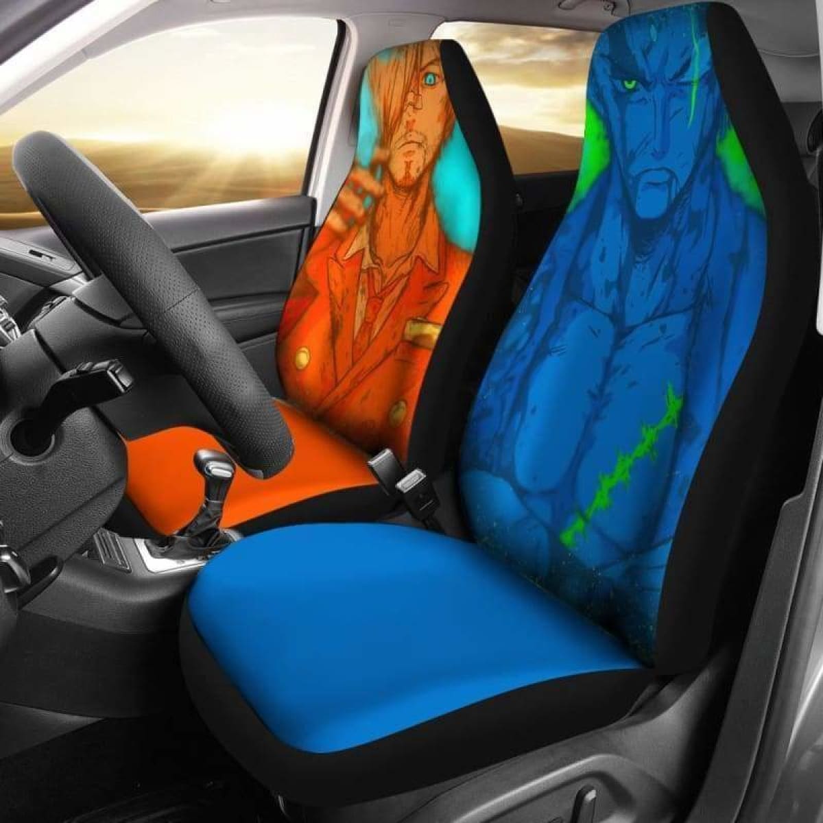 Zoro Sanji One Piece Car Seat Covers Universal Fit 051312