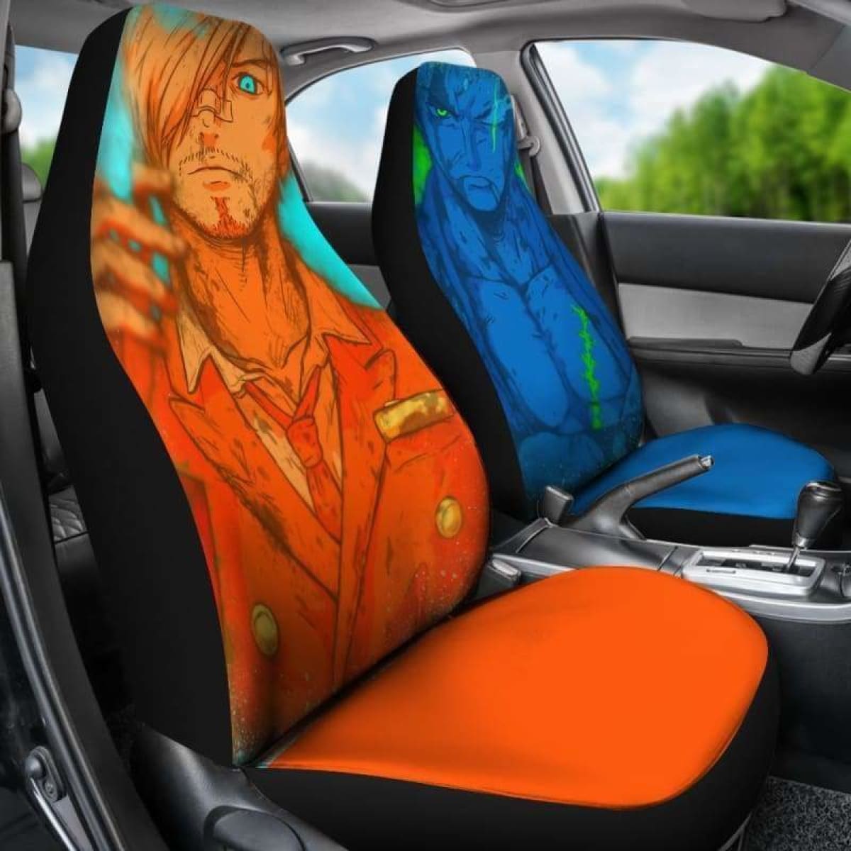 Zoro Sanji One Piece Car Seat Covers Universal Fit 051312