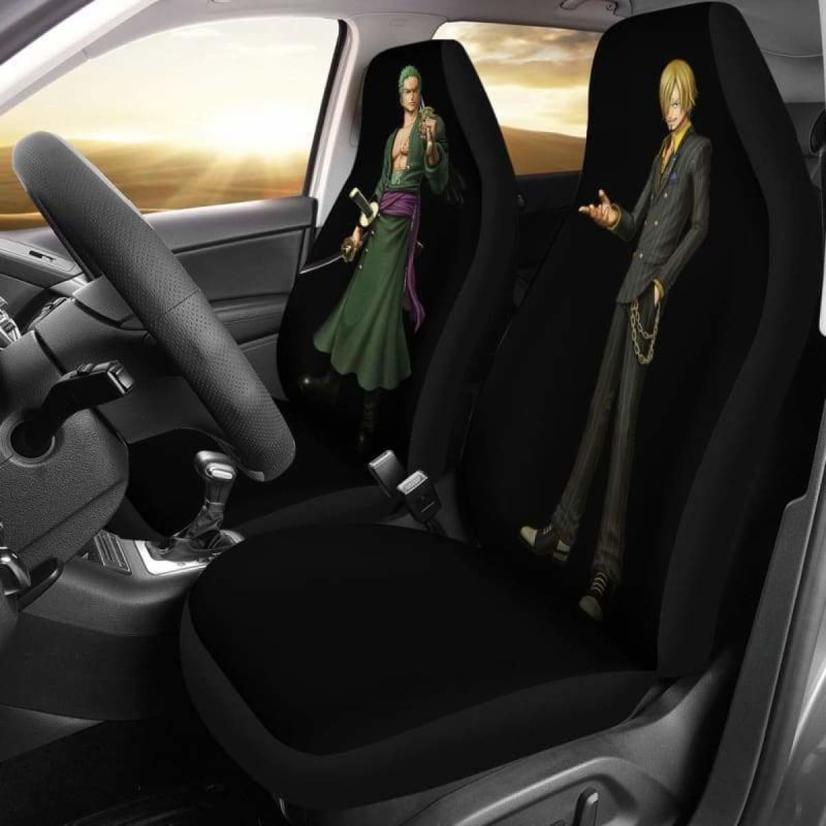 Zoro Sanji One Piece Car Seat Covers Universal Fit 051312
