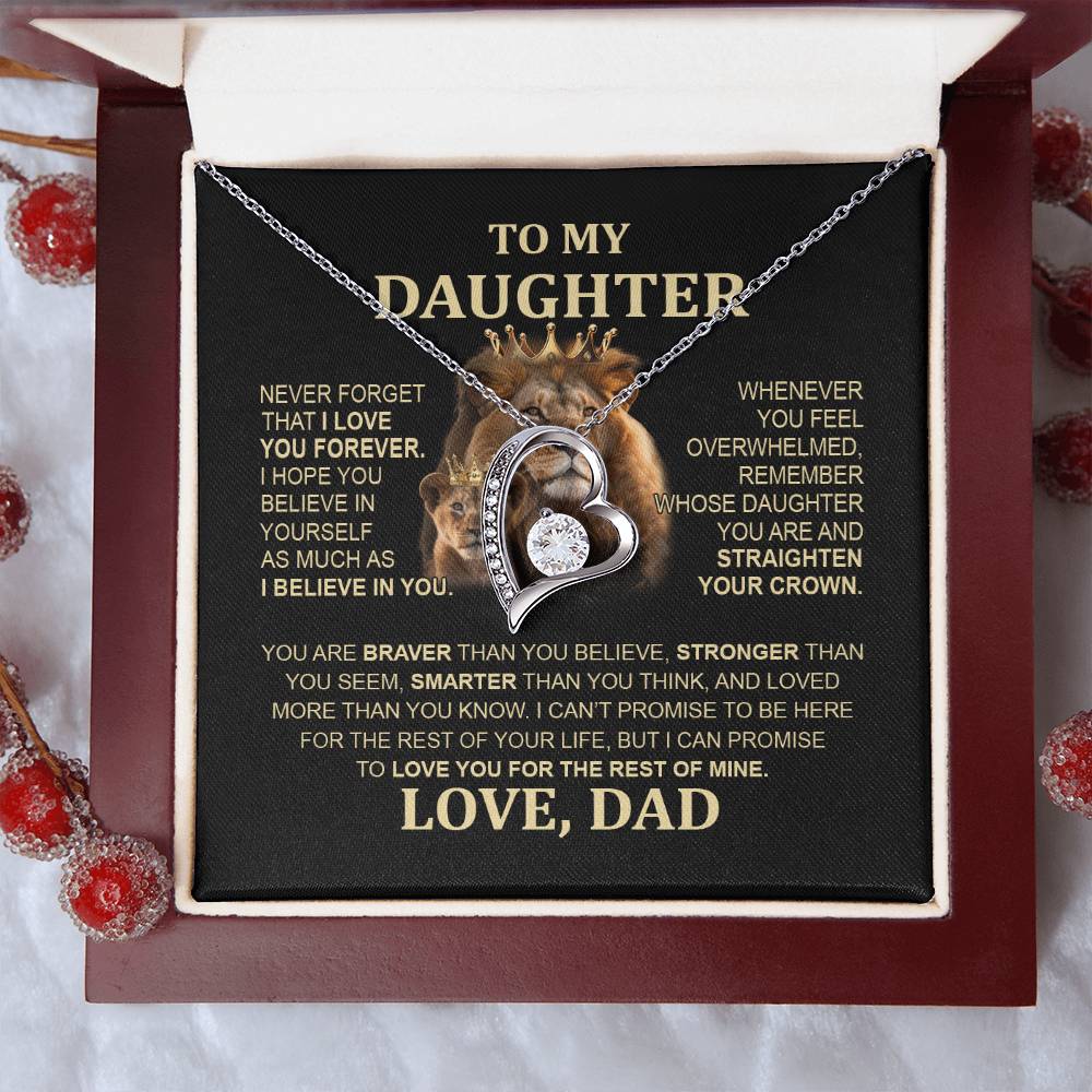 To My Daughter - Love Dad - Forever Love Necklace