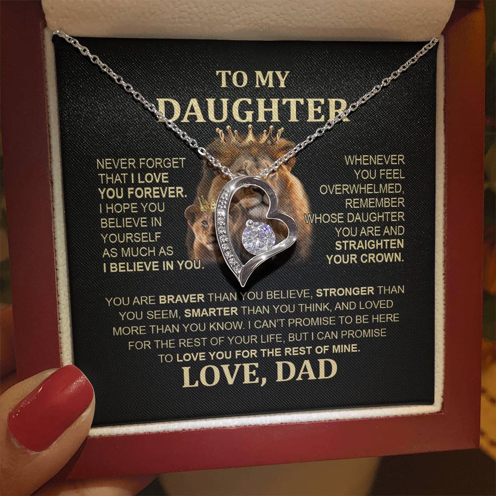 To My Daughter - Love Dad - Forever Love Necklace