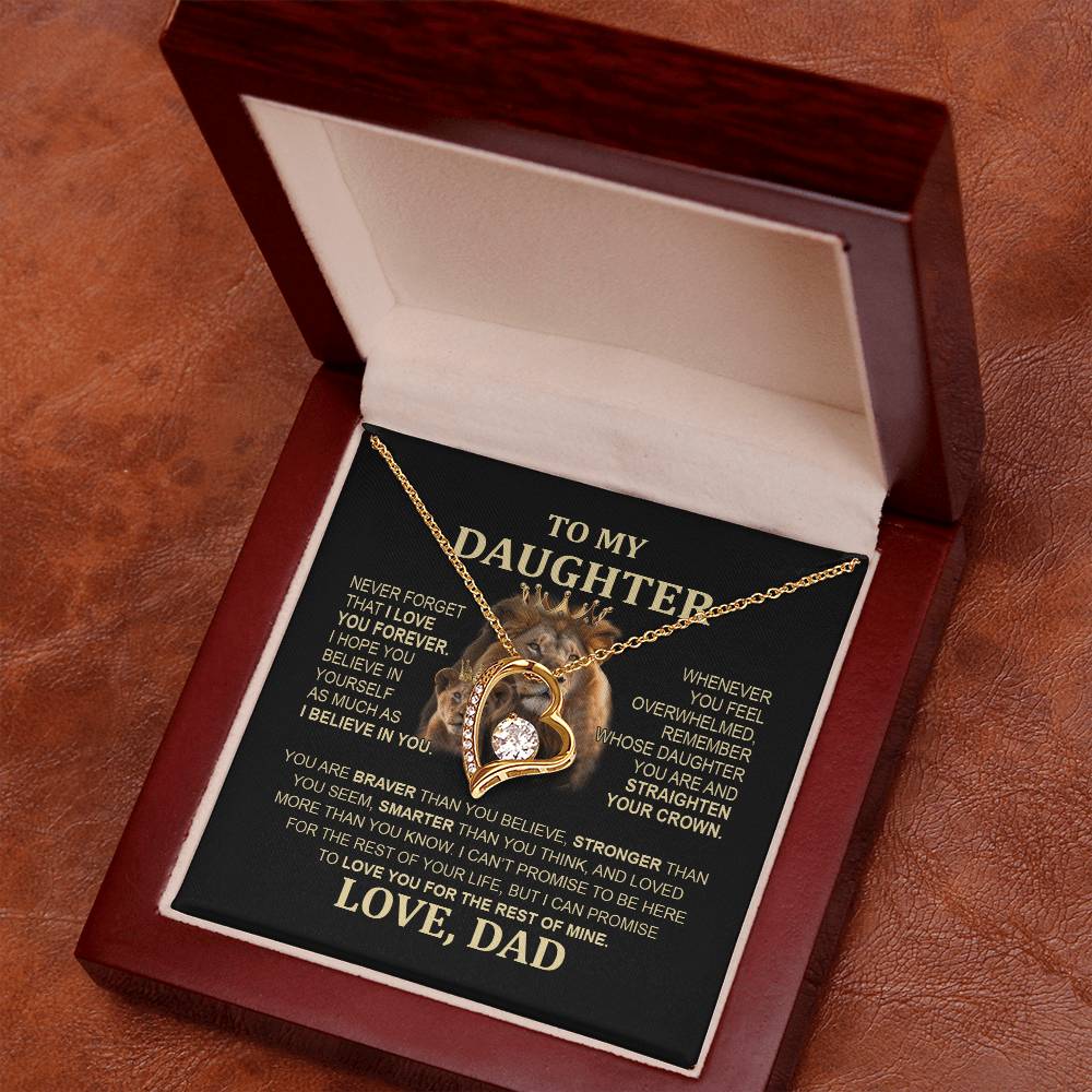 To My Daughter - Love Dad - Forever Love Necklace