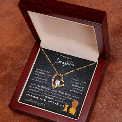 Lion Daughter Necklace - Meaningful Gift For Daughter From Dad