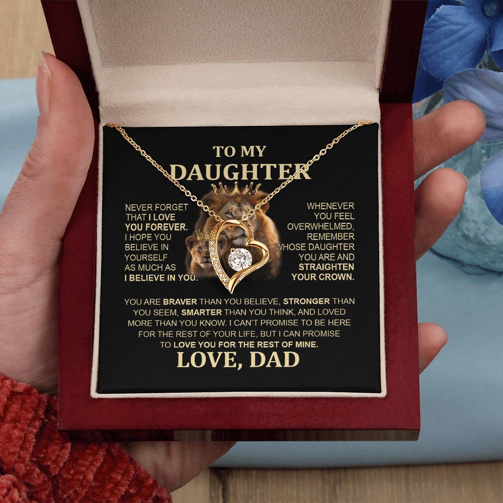 To My Daughter - Love Dad - Forever Love Necklace