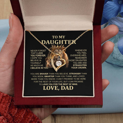 To My Daughter - Love Dad - Forever Love Necklace